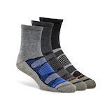 Copper Sole Men's Hiking Mid Crew Socks 3-pk Front_Angled_Right