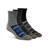 Copper Sole Men's Repreve Hiking Crew Socks 3-pk Front_Angled_Right