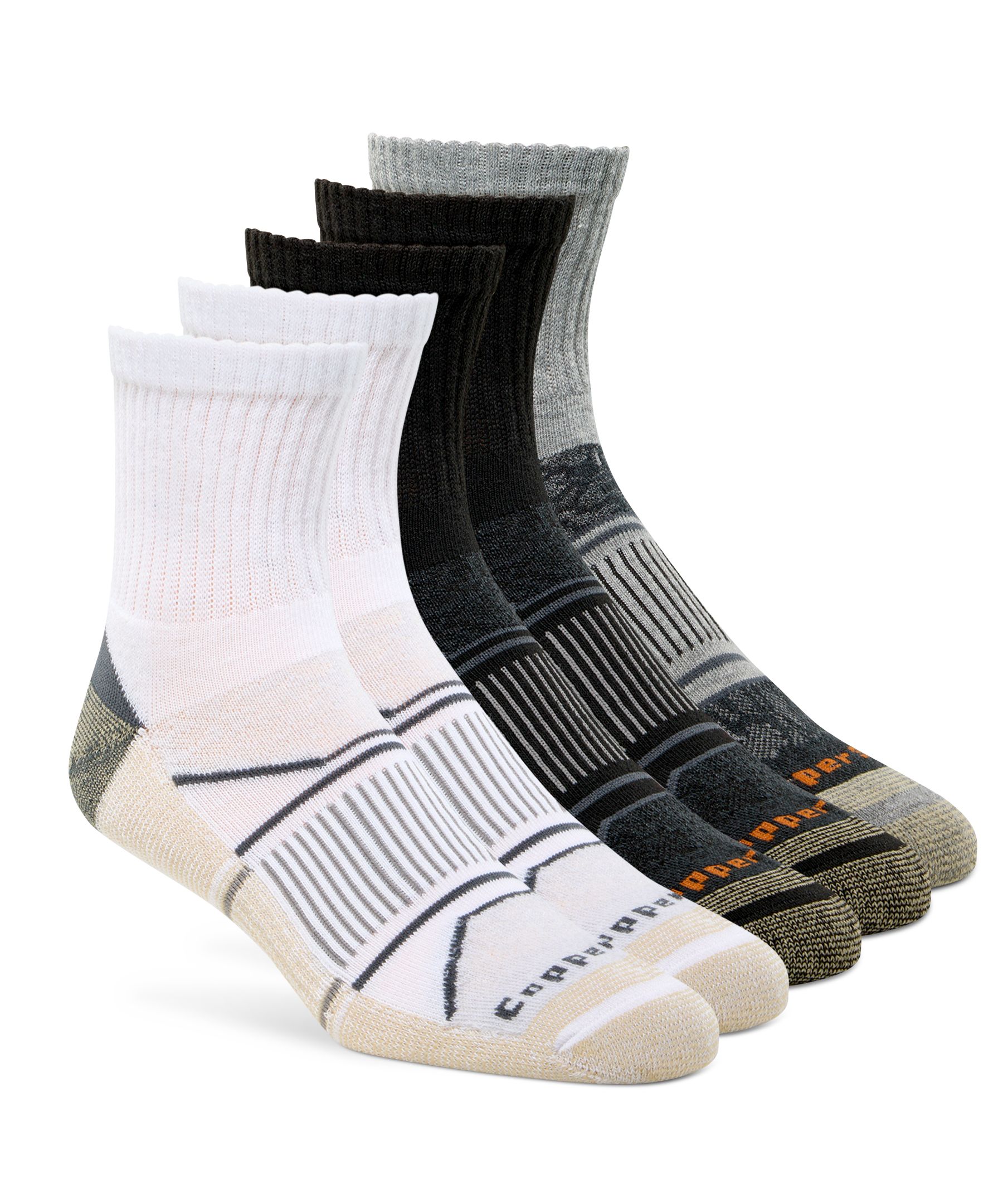 Copper Sole 4-Pack Athletic Crew Socks