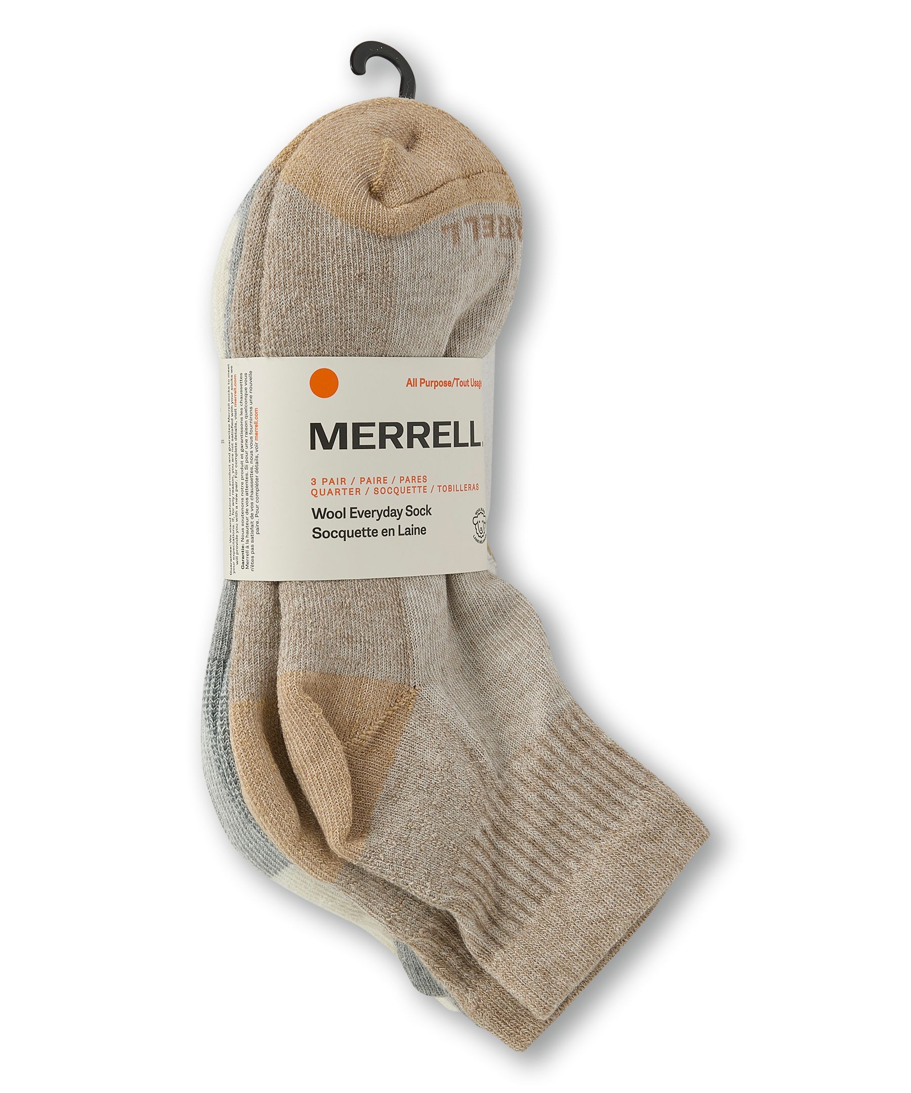 Mi-chaussettes en laine pour hommes, Everyday, Merrell