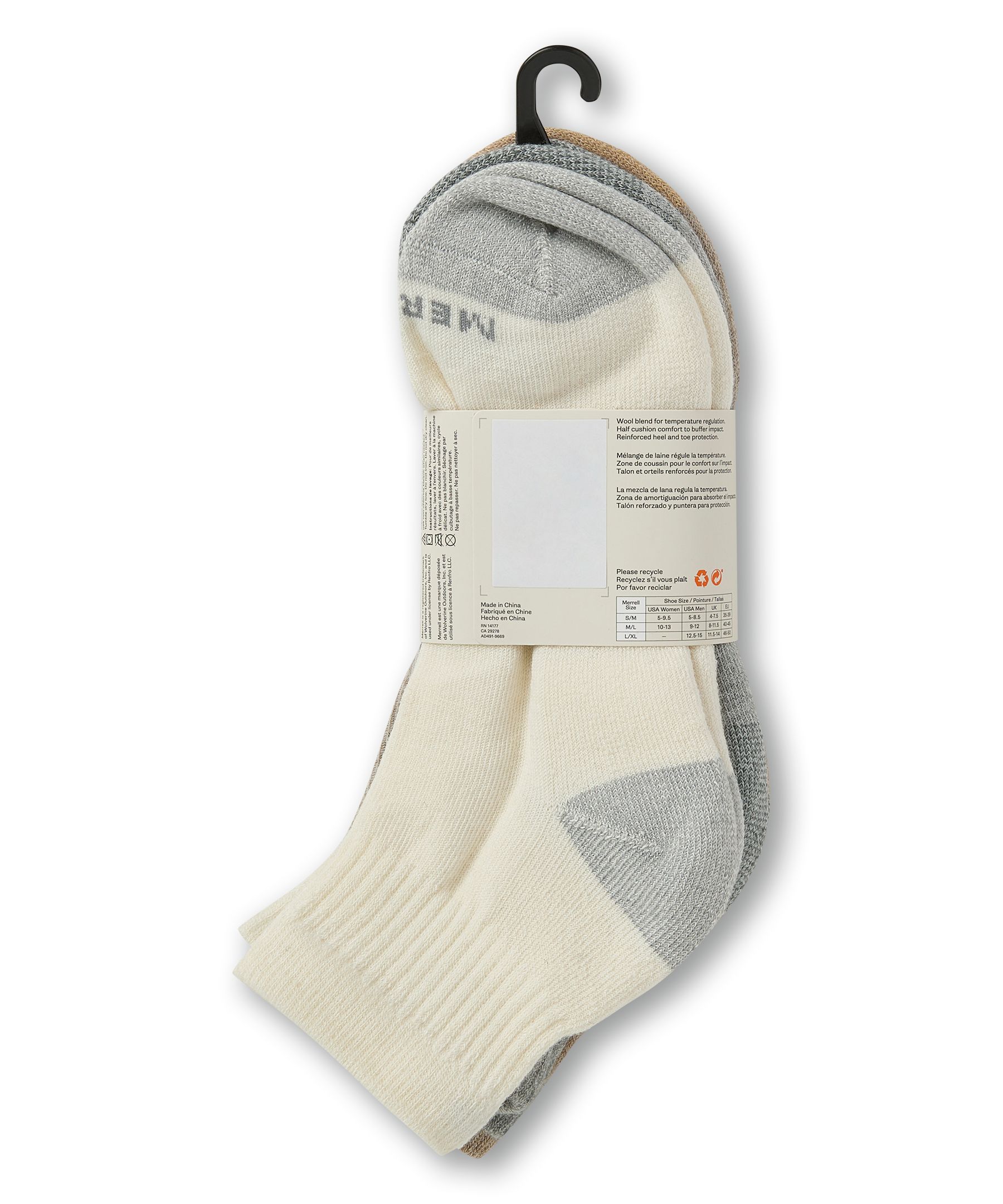 Mi-chaussettes en laine pour hommes, Everyday, Merrell
