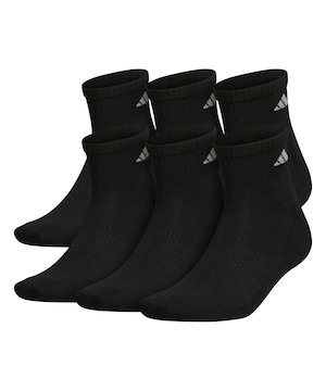 Chaussettes de sport un quart rembourrées, adidas, paquet de 6&nbsp;paires