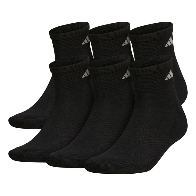 Chaussettes de sport un quart rembourrées, adidas, paquet de 6&nbsp;paires