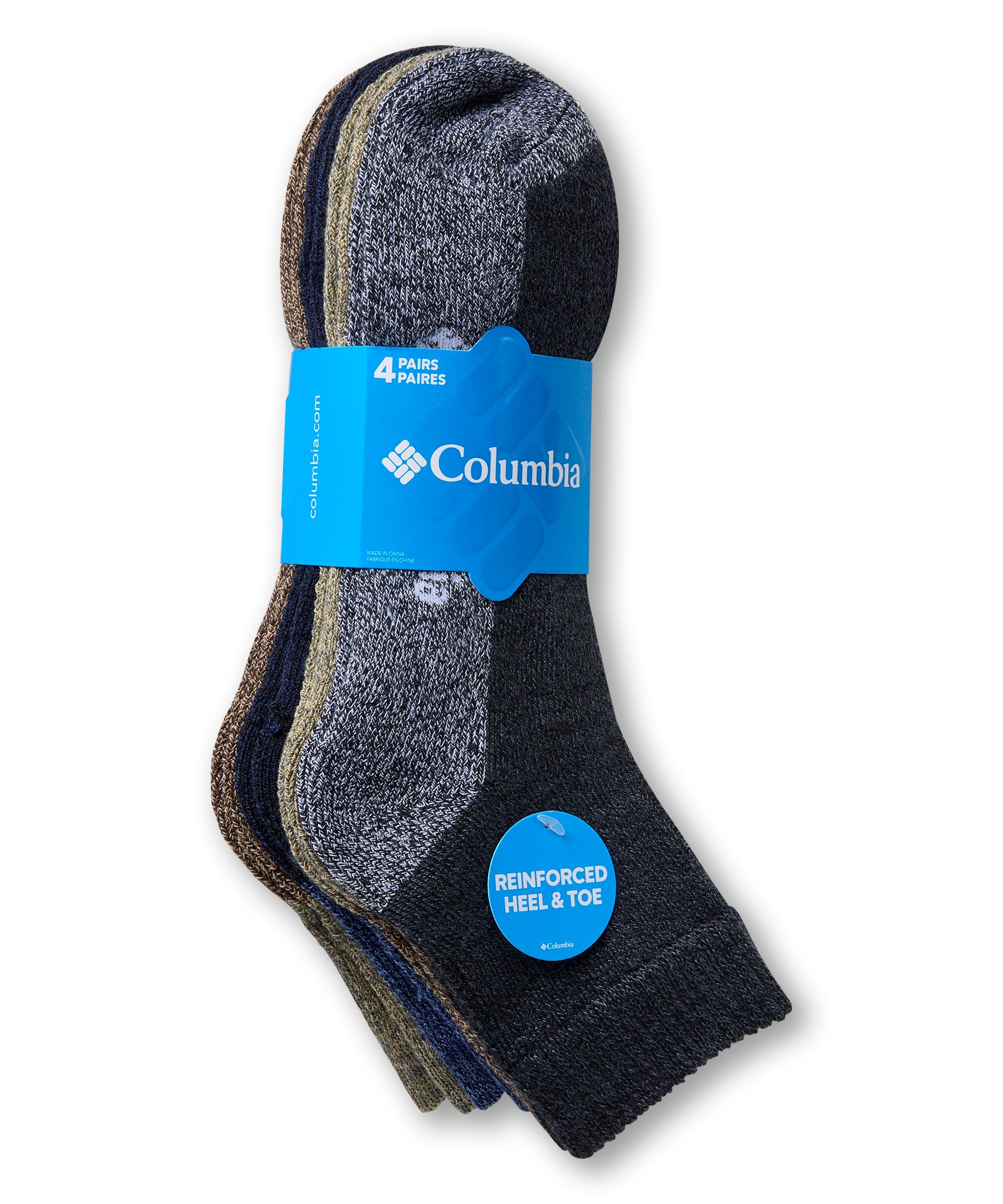 Mi-chaussettes avec contrôle de l'humidité pour hommes, Columbia