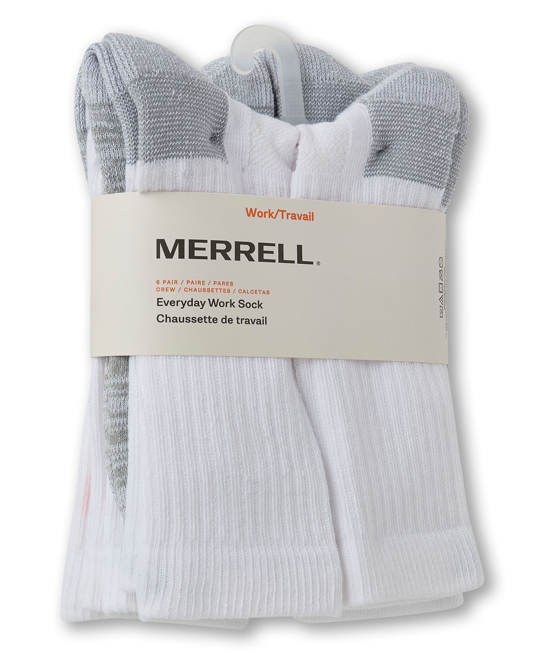 Merrell Men's Work Crew Sock 6-pk
