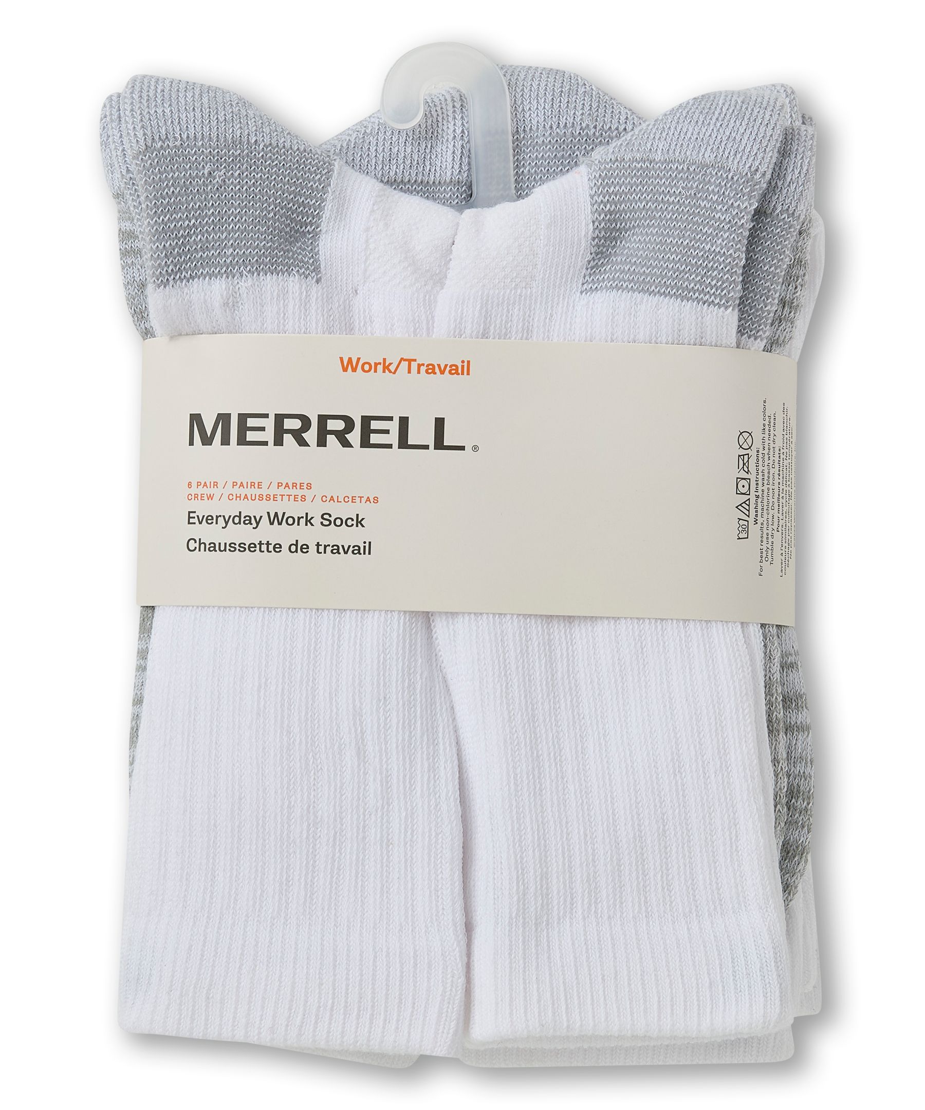 Merrell Men's Work Crew Sock 6-pk