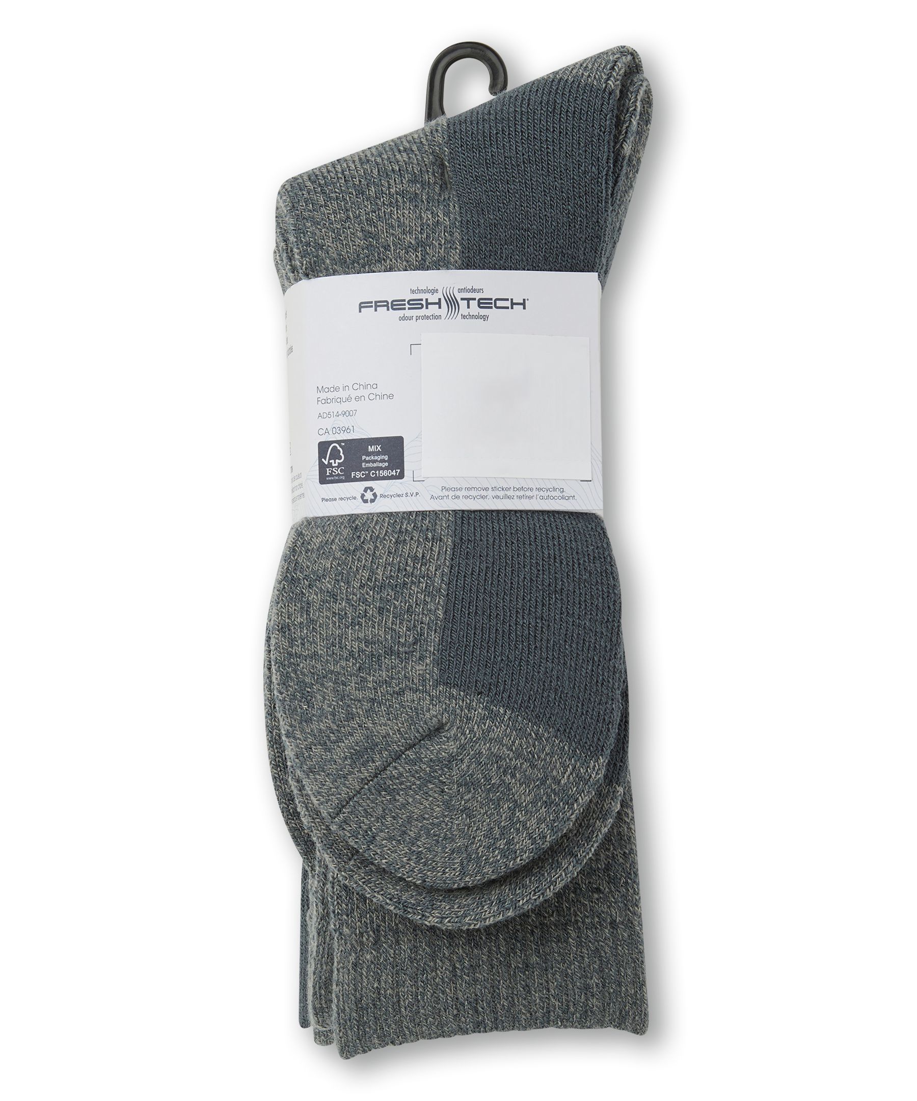 Mi-chaussettes à rembourrage intégral, WindRiver, paquet de 3 paires