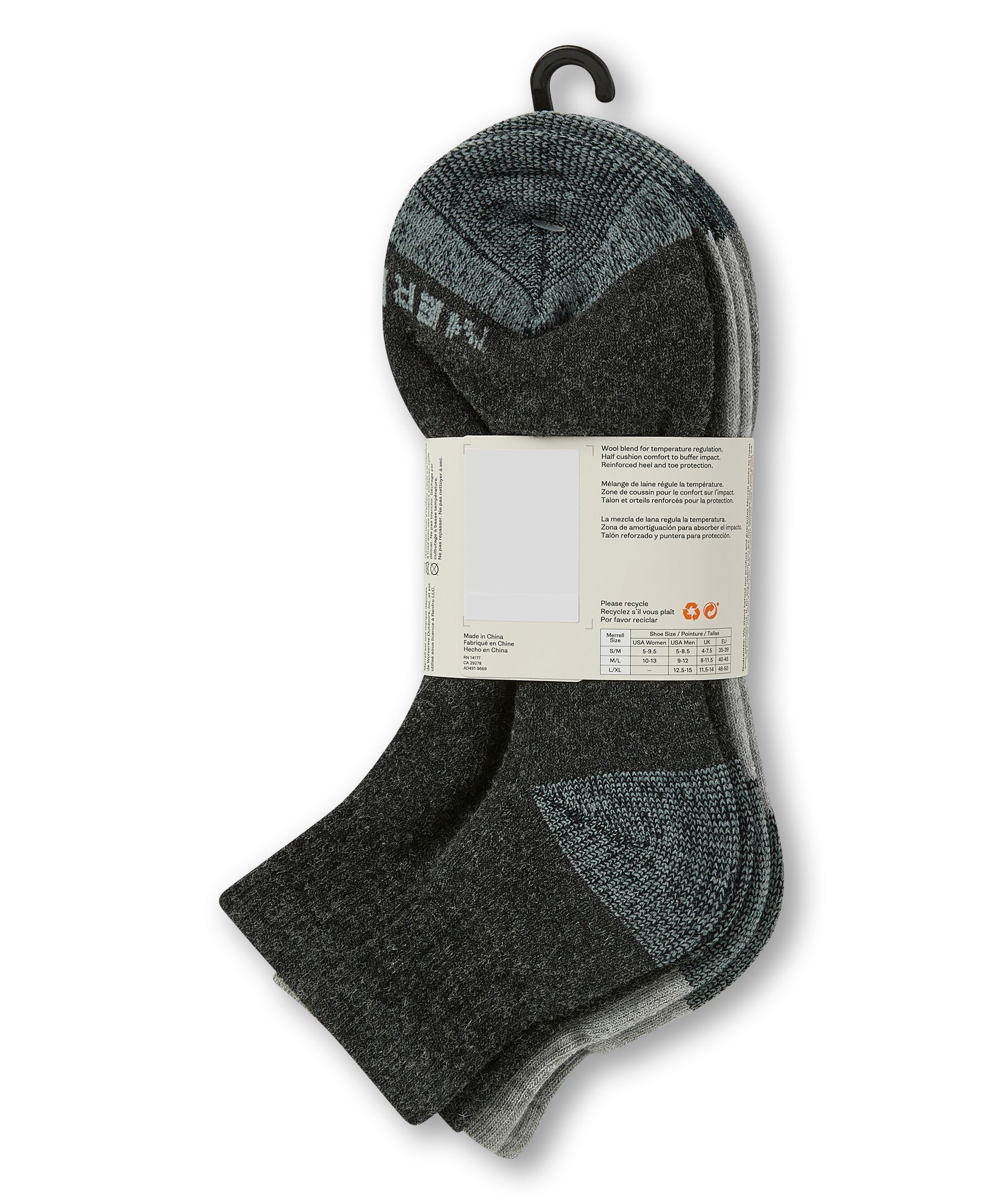 Mi-chaussettes en laine pour hommes, Everyday, Merrell
