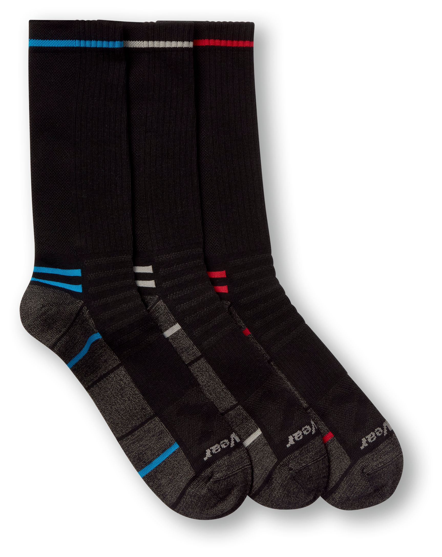 Mi-chaussettes de sport techniques driWearMC pour hommes, Matrix, paquet de 3&nbsp;paires