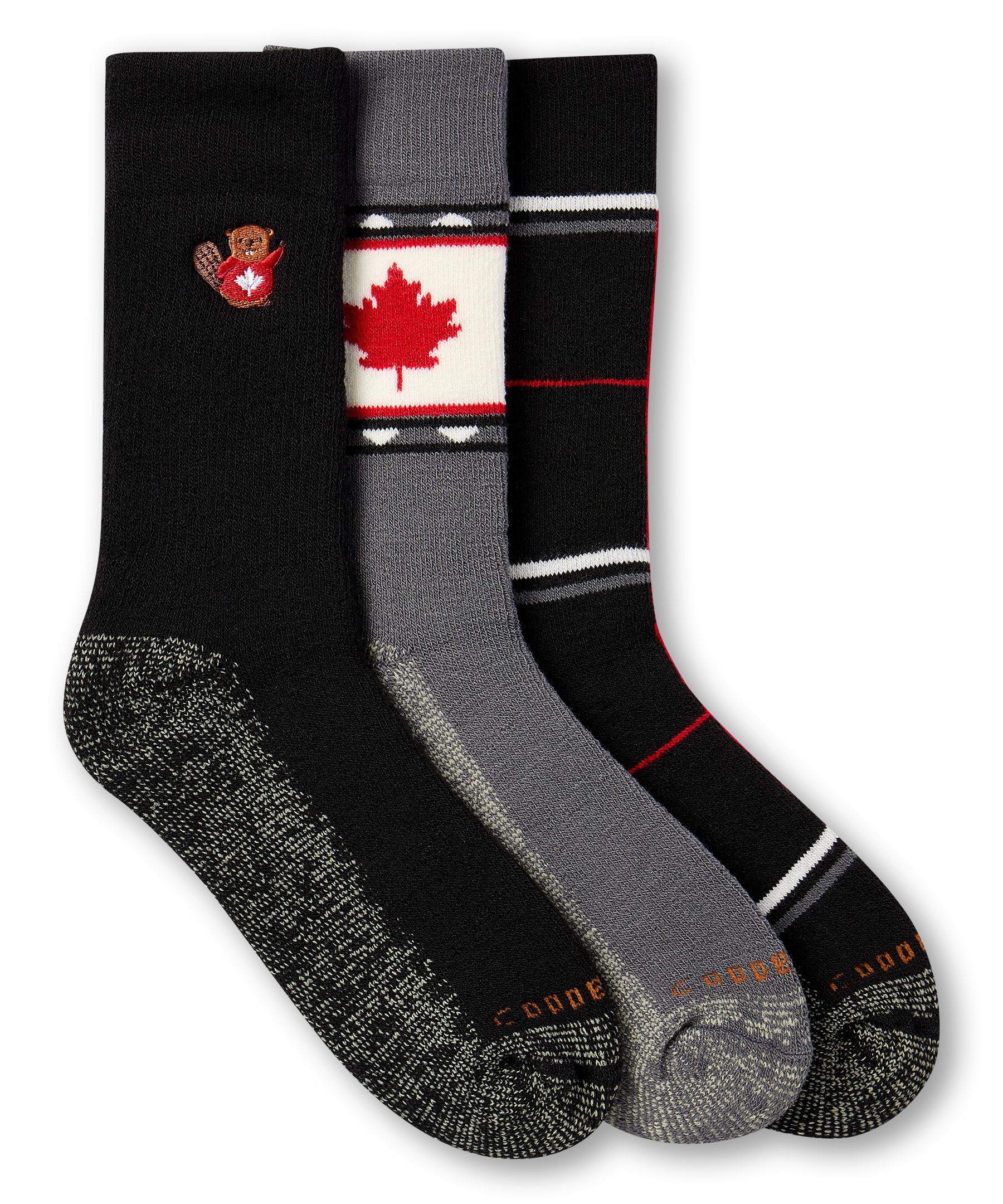 Copper Sole Men's T-MAX HEAT® Brushed Thermal Crew Socks 3pk