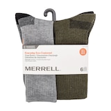 Merrell Men's 6 Pack Cushioned Crew Socks