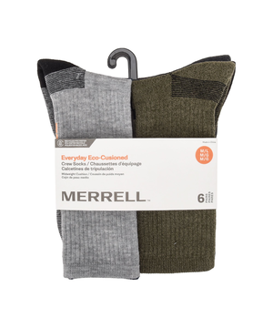 Mi-chaussettes coussinées pour hommes, Merrell, paquet de 6 paires
