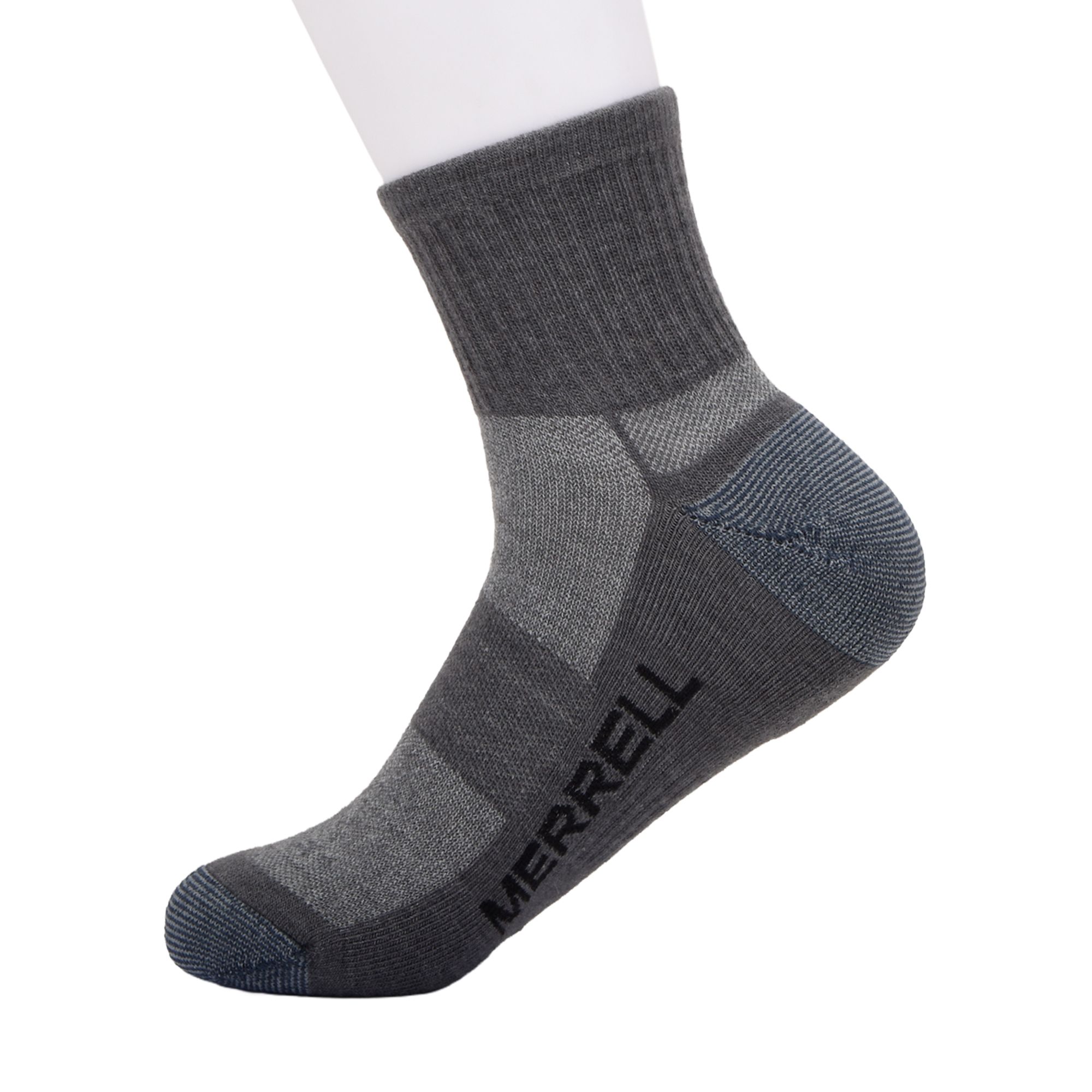 Merrell Men's 3 Pack Wool Blend Trekker Outdoor Quarter Socks