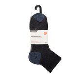 Merrell Men's 3 Pack Wool Blend Trekker Outdoor Quarter Socks Front_Flat