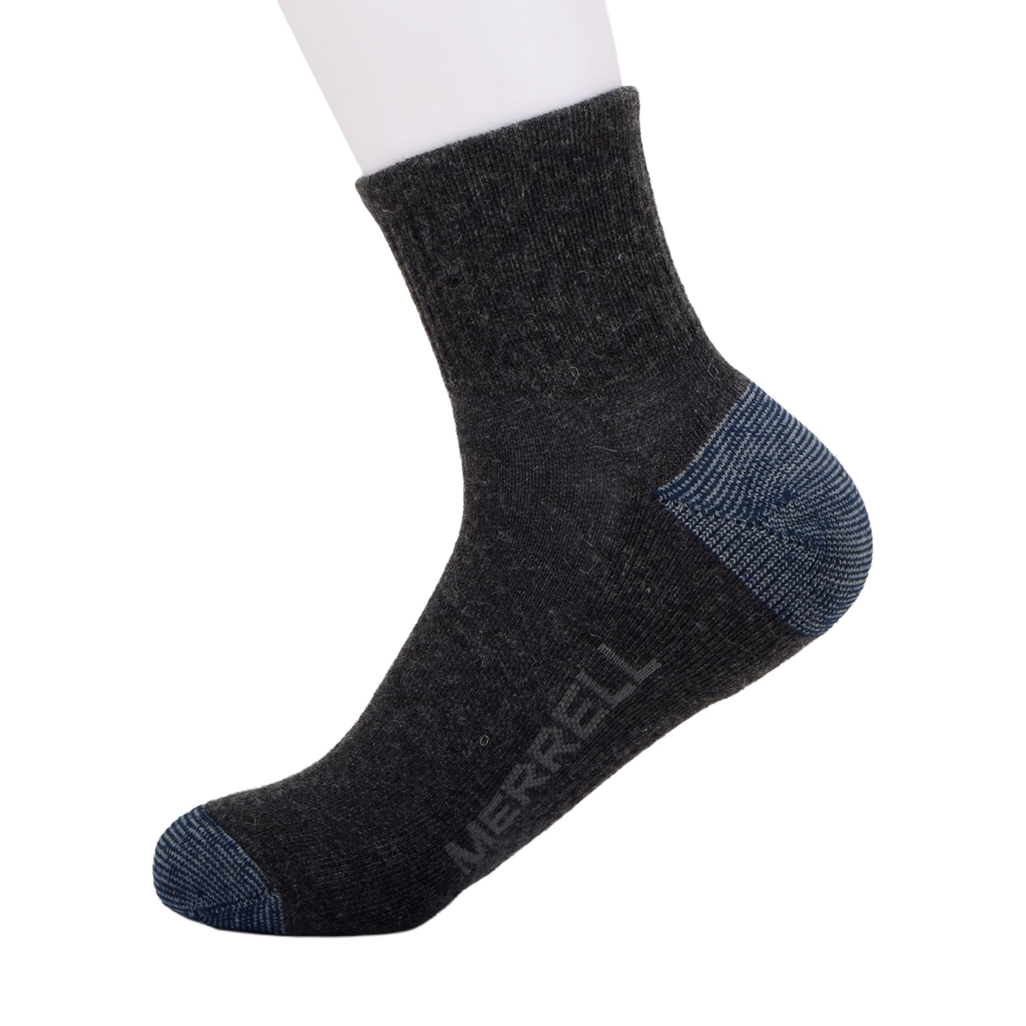 Merrell Men's 3 Pack Wool Blend Trekker Outdoor Quarter Socks