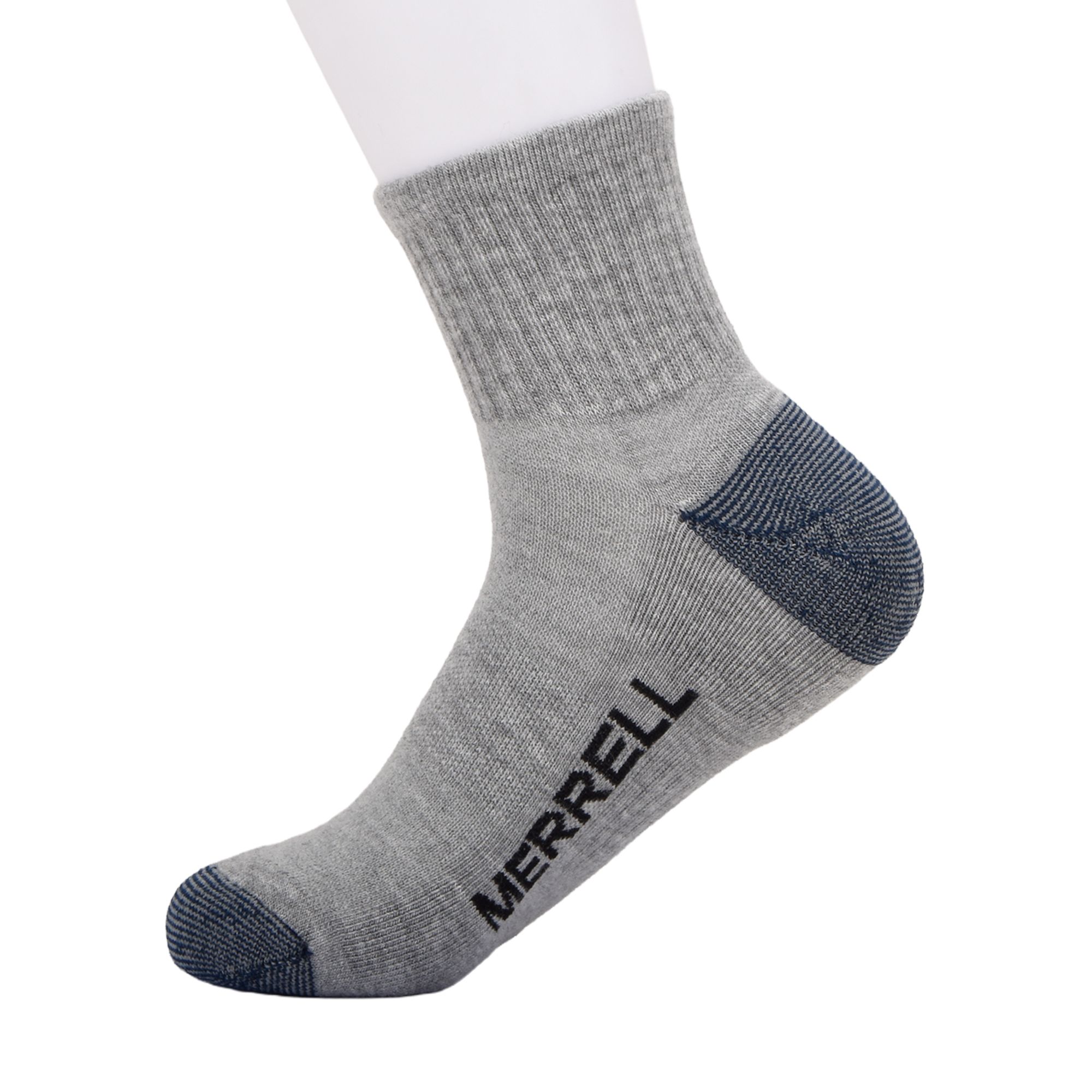 Merrell Men's 3 Pack Wool Blend Trekker Outdoor Quarter Socks