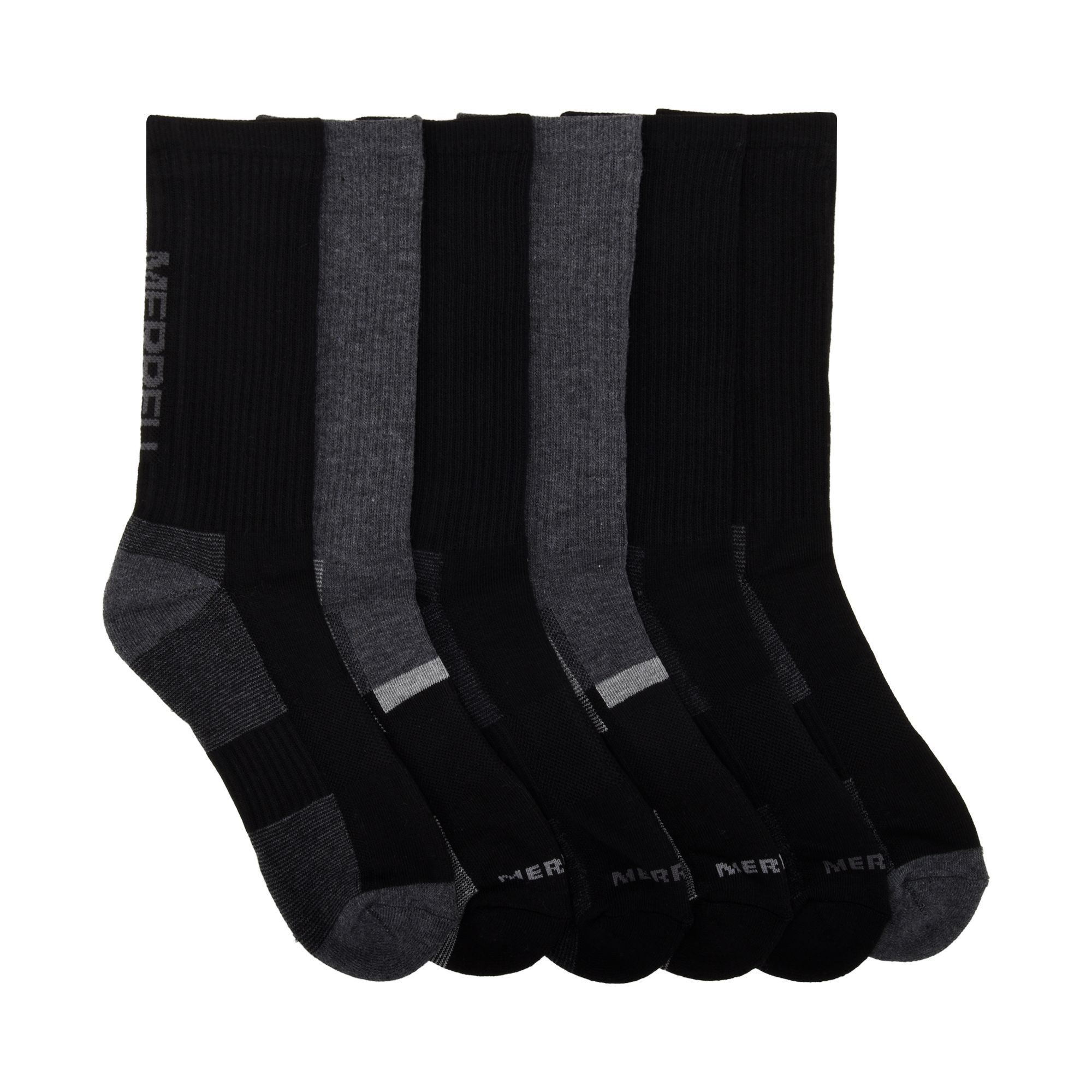 Merrell Men's 6 Pack Cushioned Crew Socks