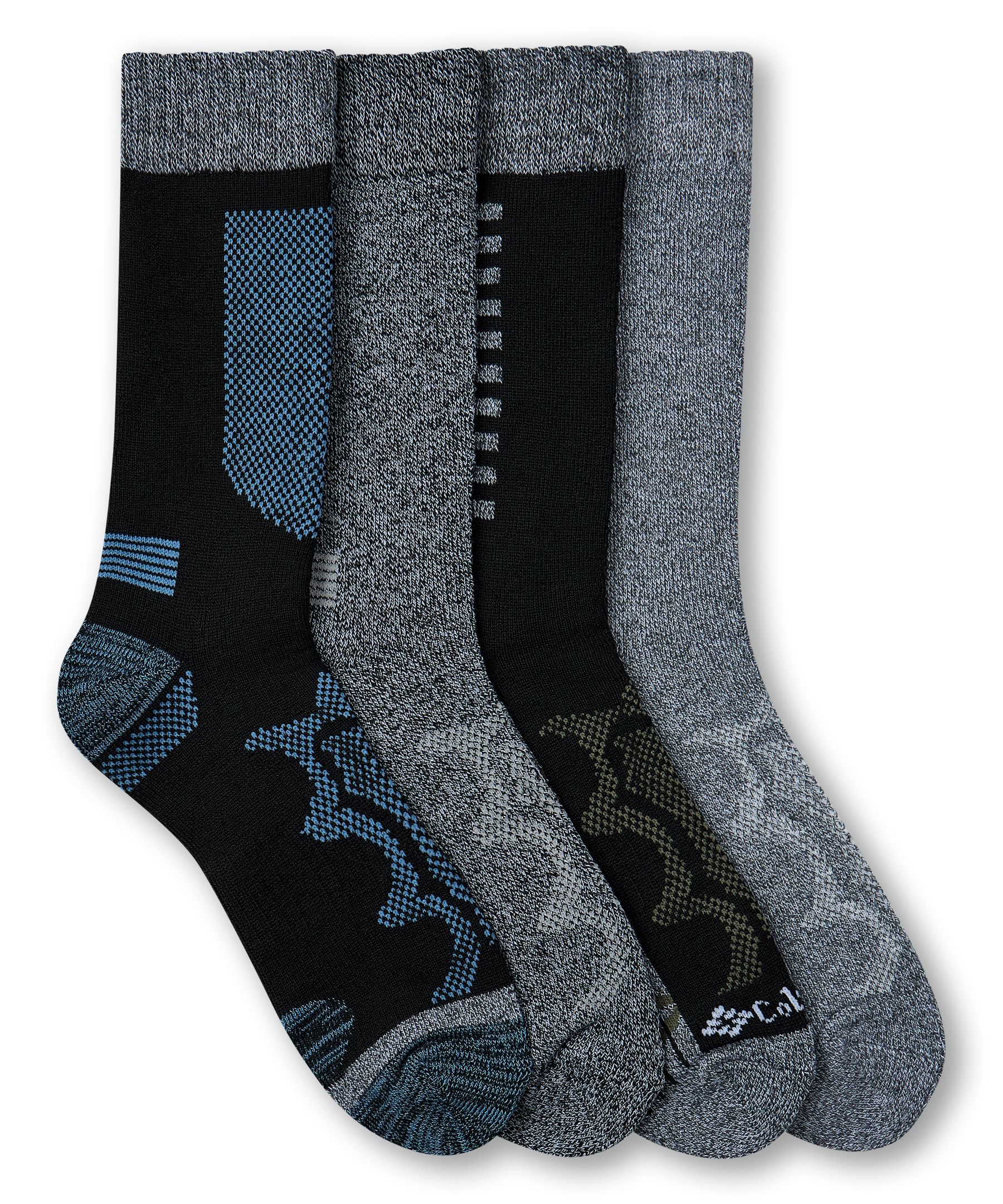 Columbia Men's 4 Pack Moisture Control Full Cushion Socks