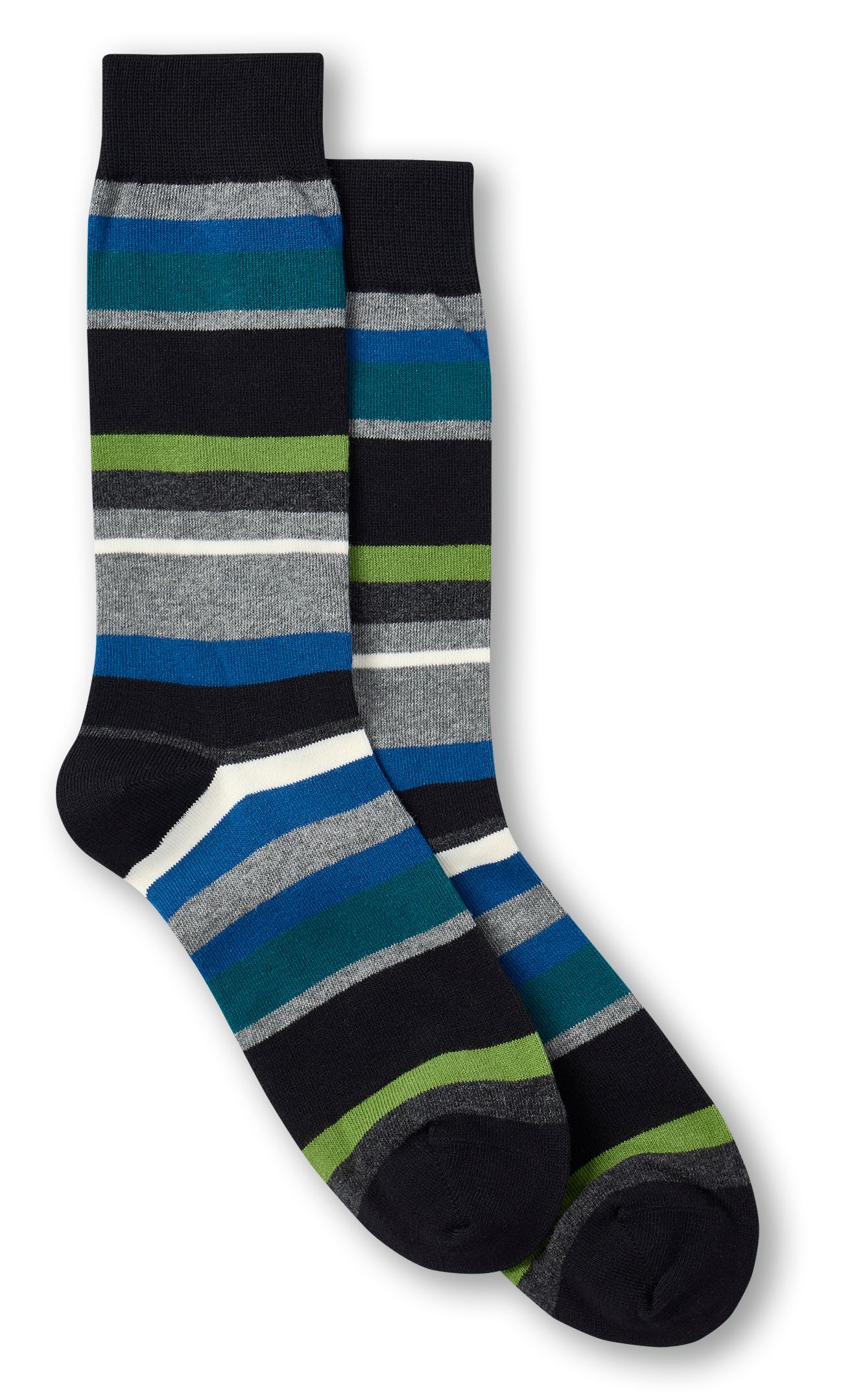 Denver Hayes Men's Novelty Geometric Crew Socks