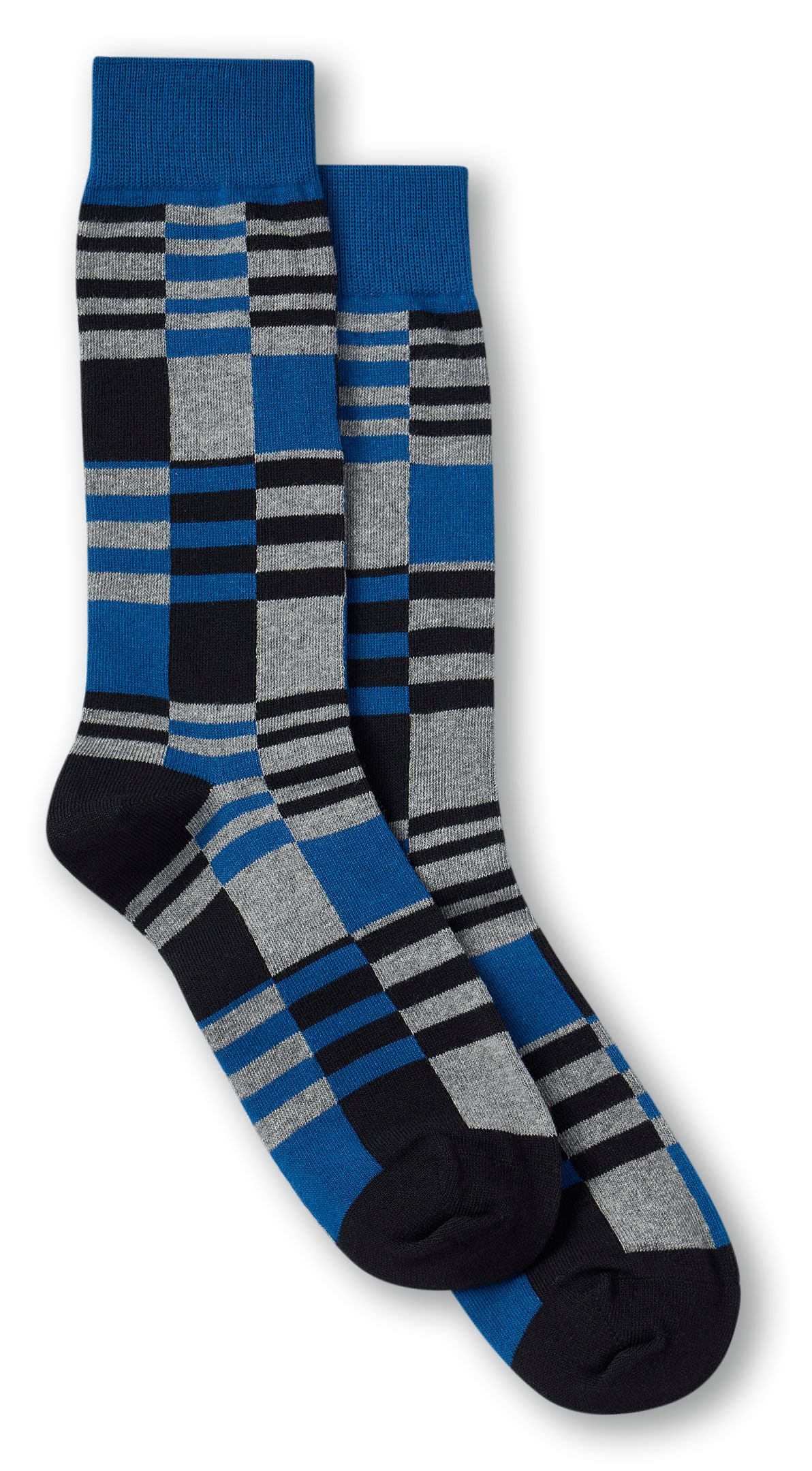 Denver Hayes Men's Novelty Geometric Crew Socks