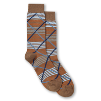 Mi-chaussettes fantaisie à motif géométrique pour hommes, Denver Hayes