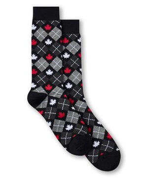 Denver Hayes Men's Novelty Canadiana Crew Socks