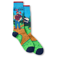 Mi-chaussettes fantaisie à motif canadien pour hommes, Denver Hayes