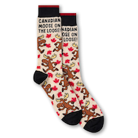 Denver Hayes Men's Novelty Canadiana Crew Socks