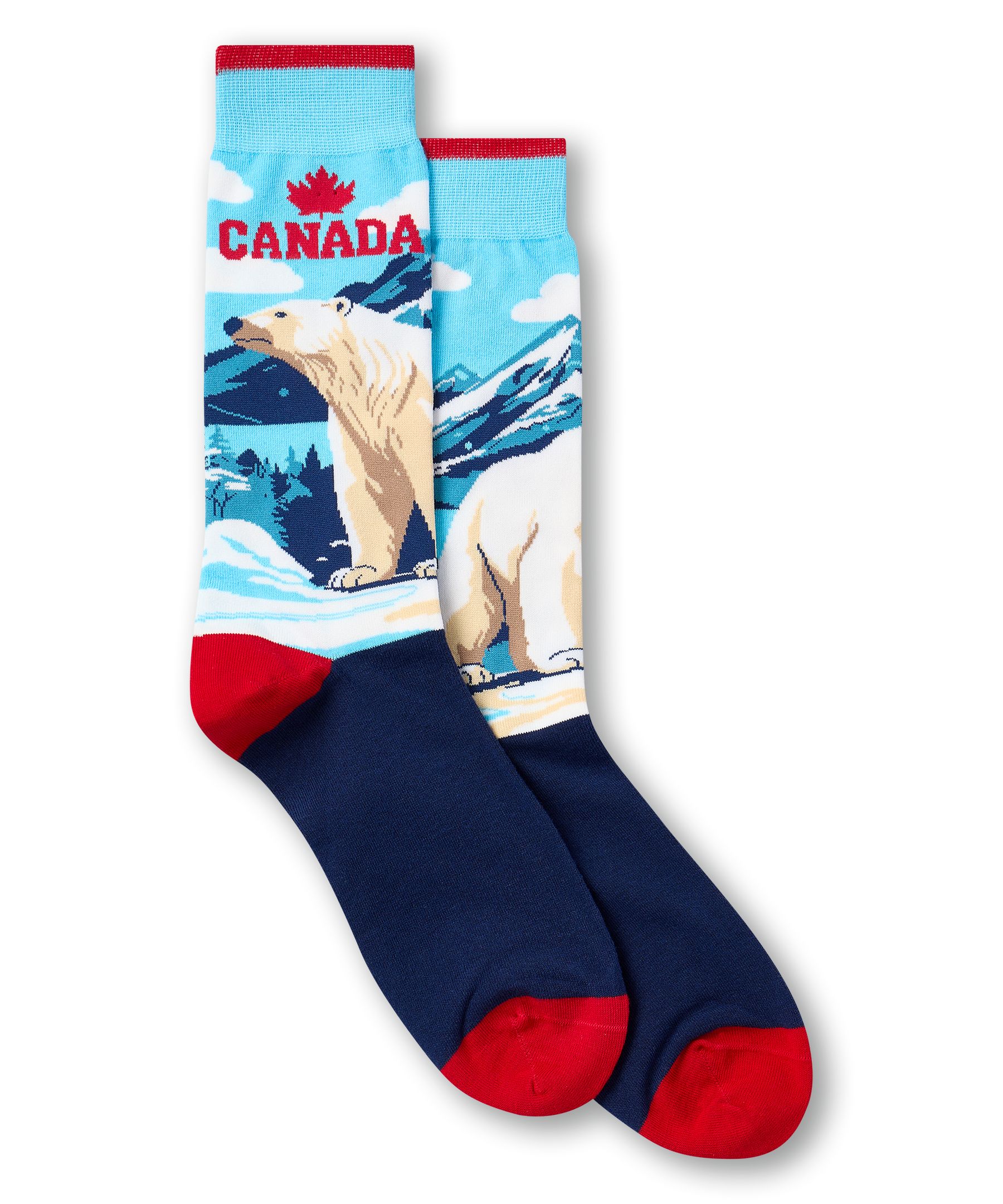 Denver Hayes Men's Novelty Canadiana Crew Socks