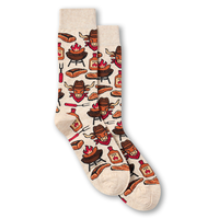 Mi-chaussettes fantaisie à motif de nourriture pour hommes, Denver Hayes