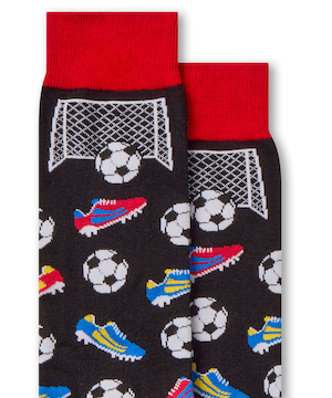 Mi-chaussettes fantaisie à motif sportif pour hommes, Denver Hayes