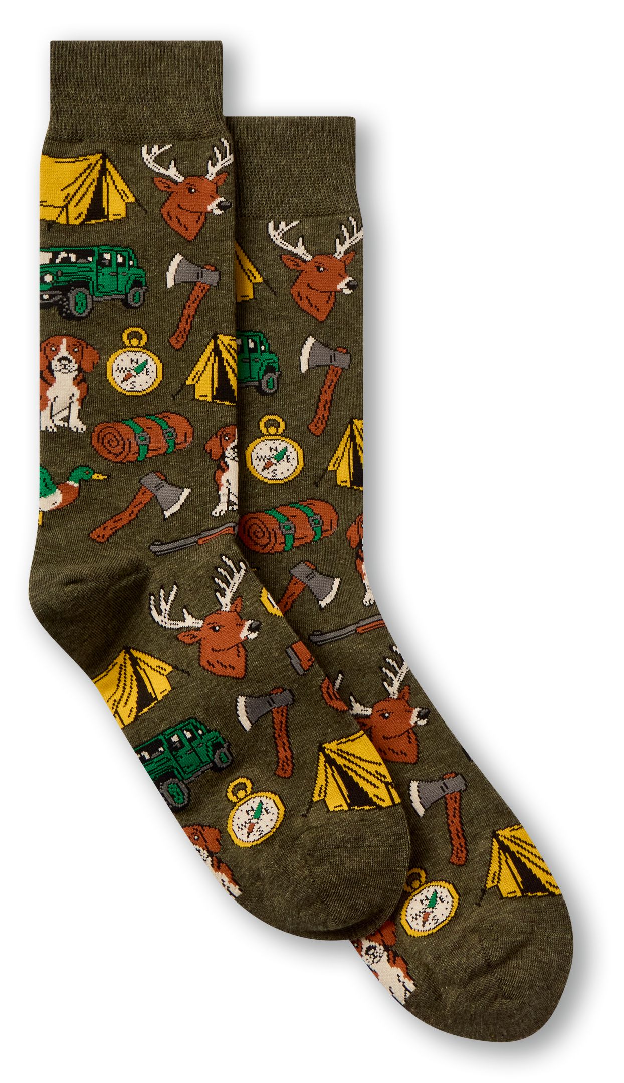 Mi-chaussettes fantaisie à motif sportif pour hommes, Denver Hayes