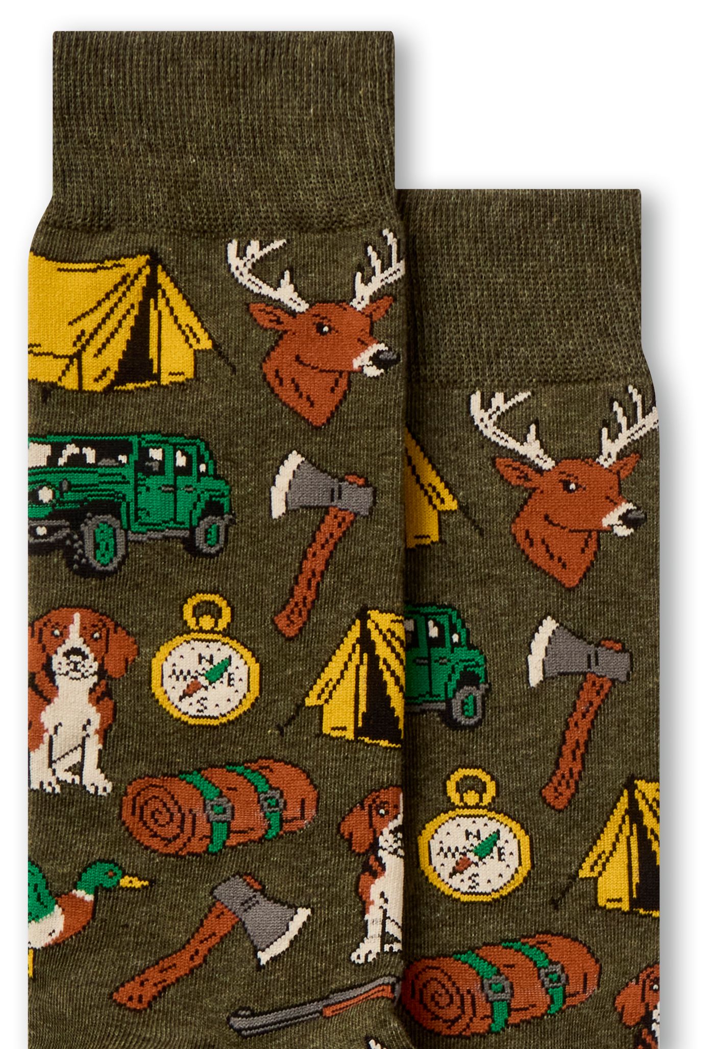 Mi-chaussettes fantaisie à motif sportif pour hommes, Denver Hayes