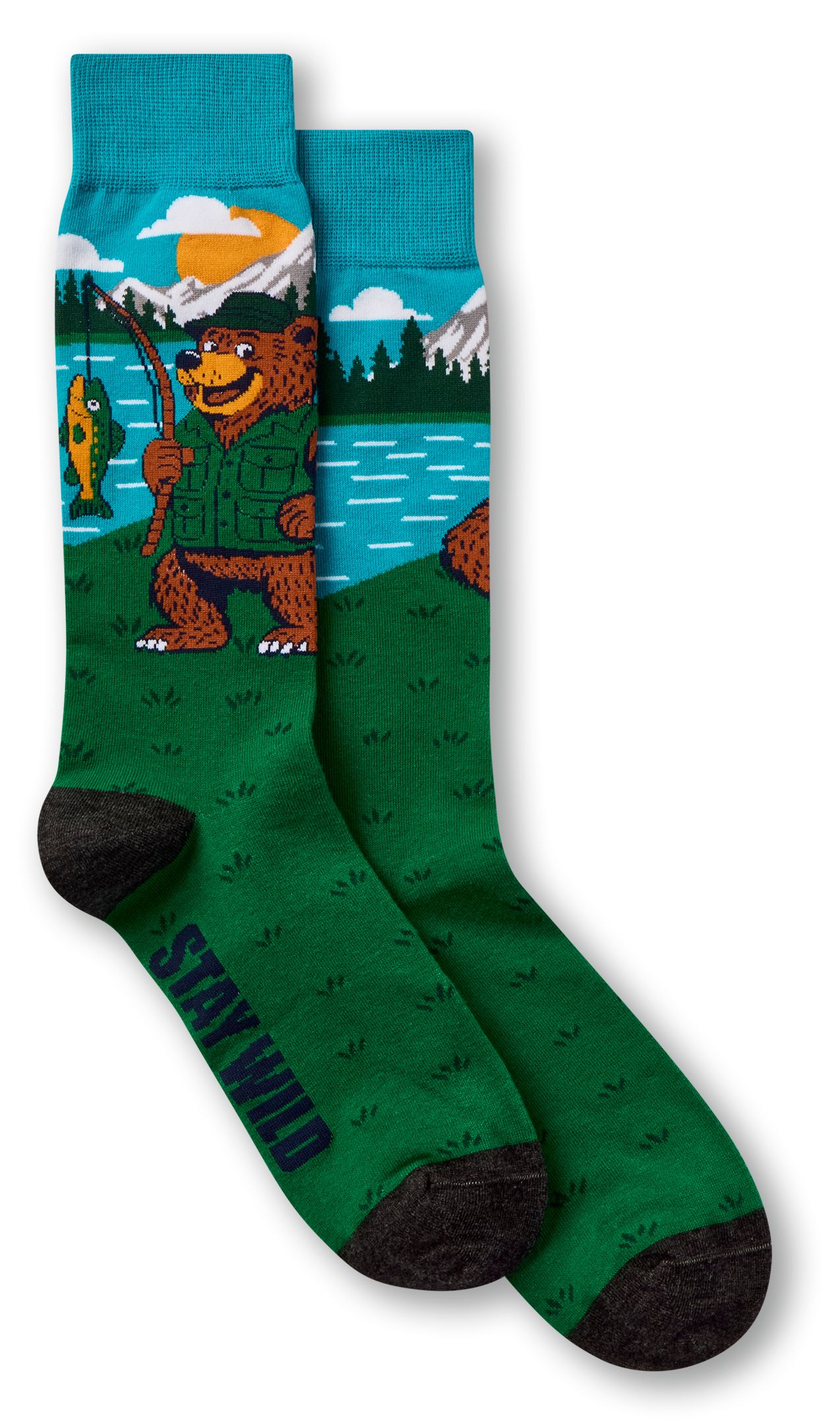 Denver Hayes Men's Novelty Outdoor Fun Crew Socks