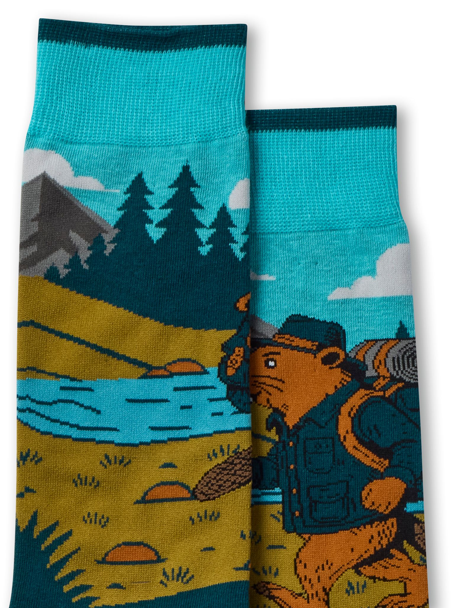 Denver Hayes Men's Novelty Outdoor Fun Crew Socks