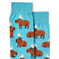 Mi-chaussettes fantaisie à motif animalier pour hommes, Denver Hayes