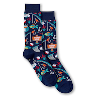 Mi-chaussettes à motif fantaisie pour hommes, Denver Hayes