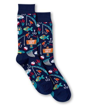 Denver Hayes Men's Novelty Patterned Crew Socks