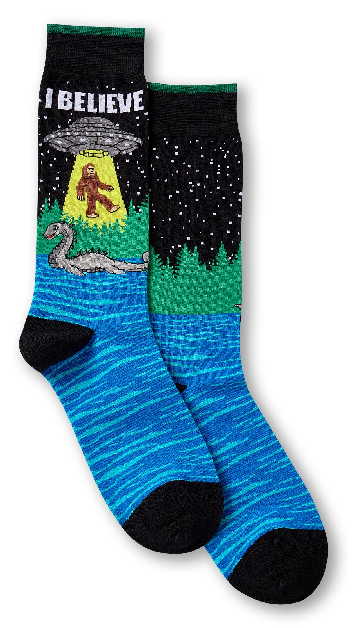 Denver Hayes Men's Novelty Patterned Crew Socks