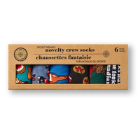 Chaussettes fantaisie à motif canadien pour hommes, Denver Hayes, paquet de 6 paires