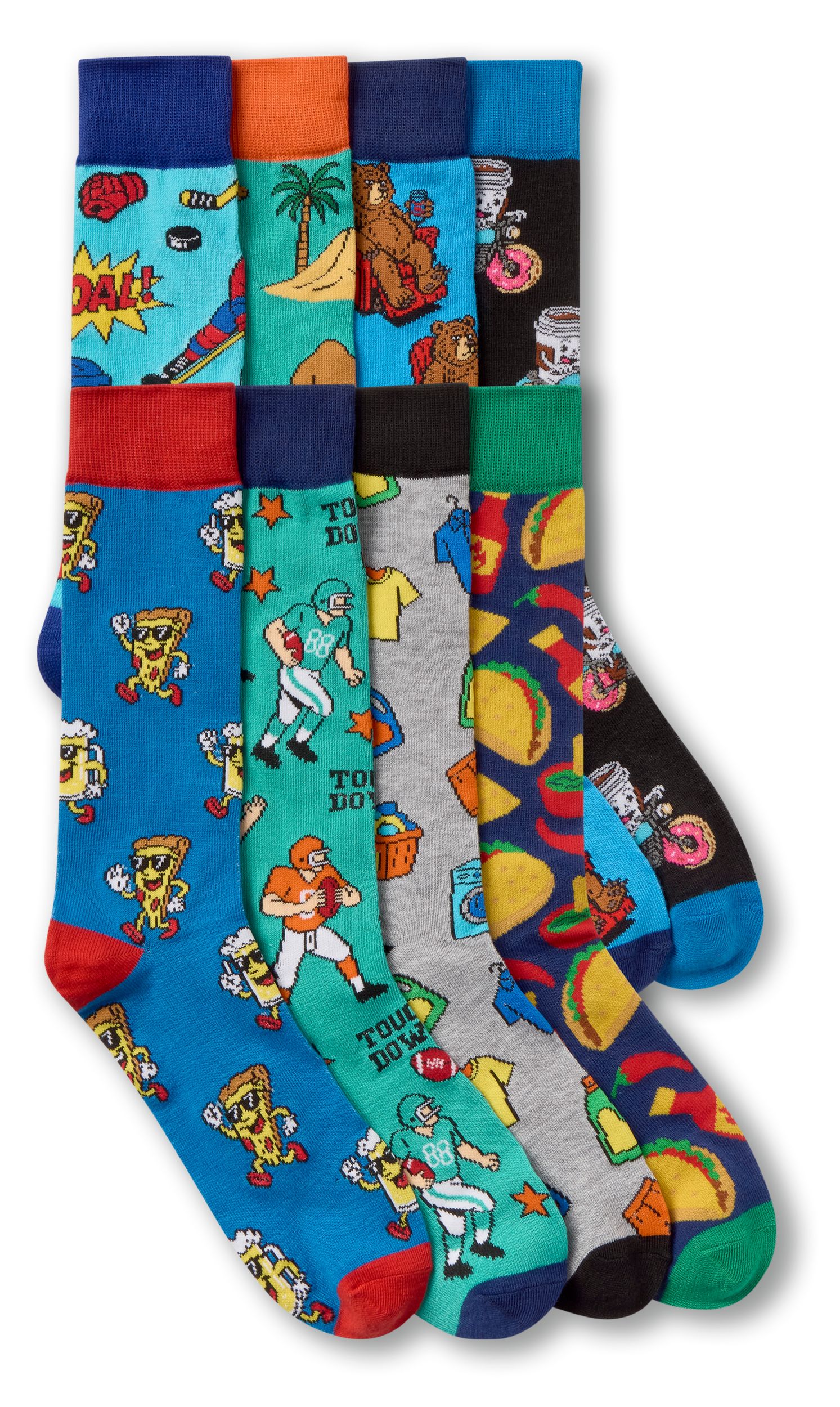 Boîte de chaussettes fantaisie pour hommes, 7&nbsp;jours de la semaine +&nbsp;1, Denver Hayes