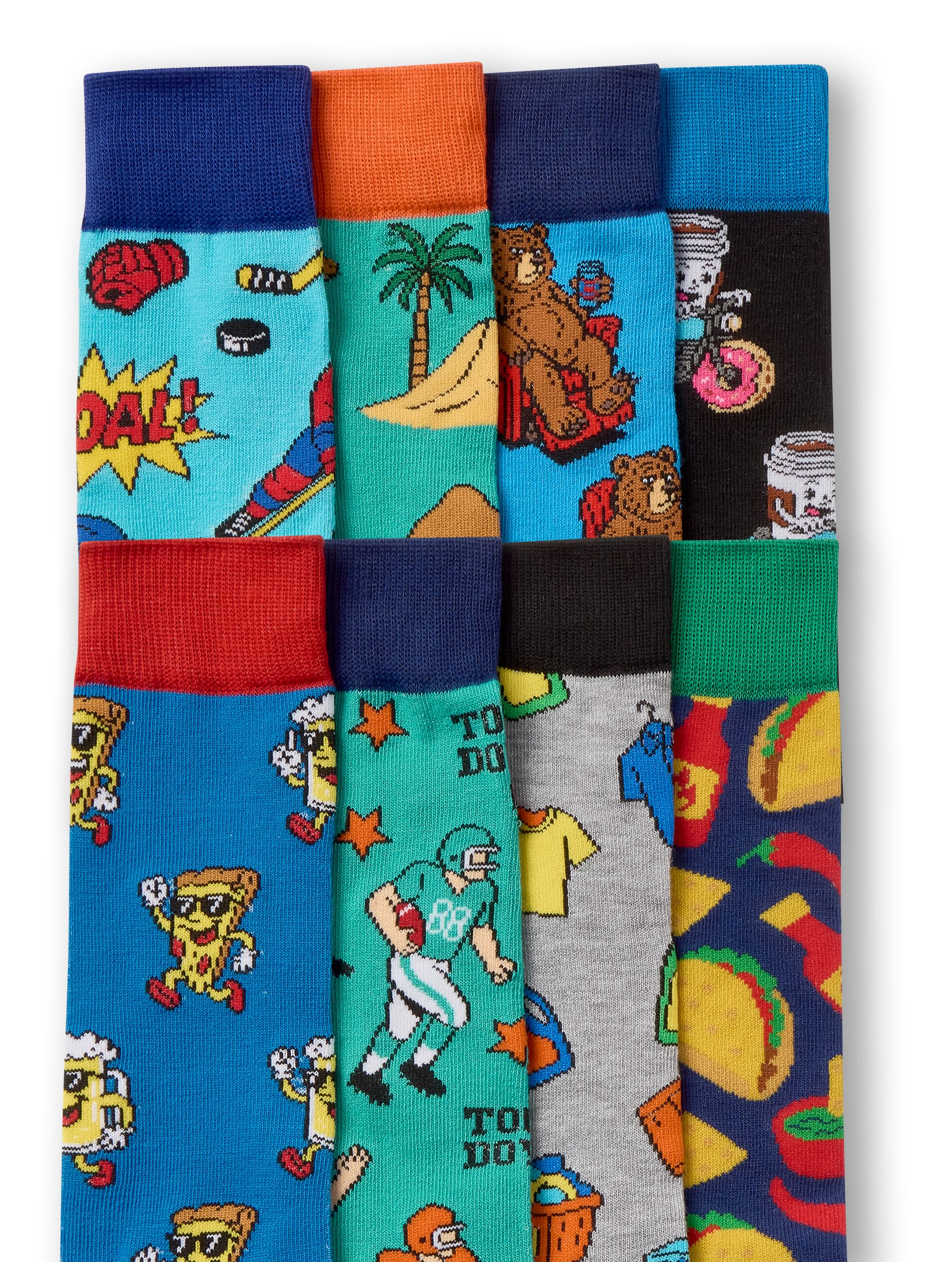 Boîte de chaussettes fantaisie pour hommes, 7&nbsp;jours de la semaine +&nbsp;1, Denver Hayes