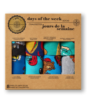 Boîte de chaussettes fantaisie pour hommes, 7&nbsp;jours de la semaine +&nbsp;1, Denver Hayes