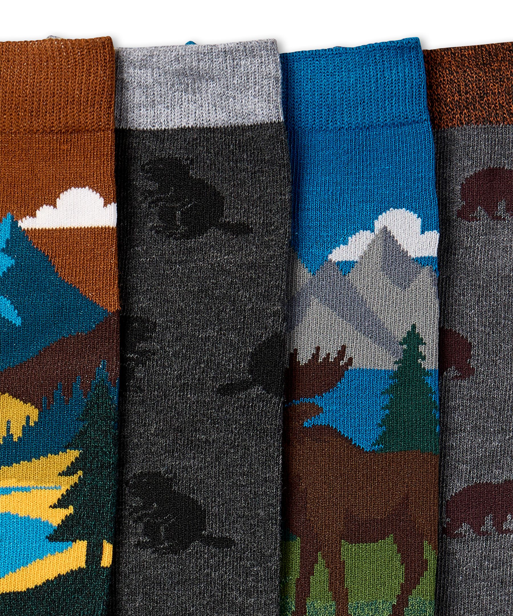 WindRiver Men's Heritage 4 Pack Casual Socks