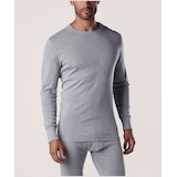 WindRiver Men's FRESHTECH Crewneck Rib Knit Thermal Top Front_Three_Fourths_Angled_Right