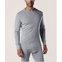 Haut isotherme WindRiver FRESHTECH en tricot côtelé et à col ras du cou, pour hommes Front_Three_Fourths_Angled_Right