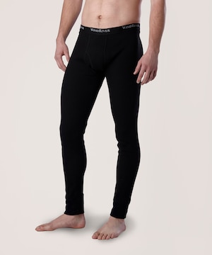 WindRiver Men's FreshTech 4 Way Stretch Waffle Thermal Pants - Black