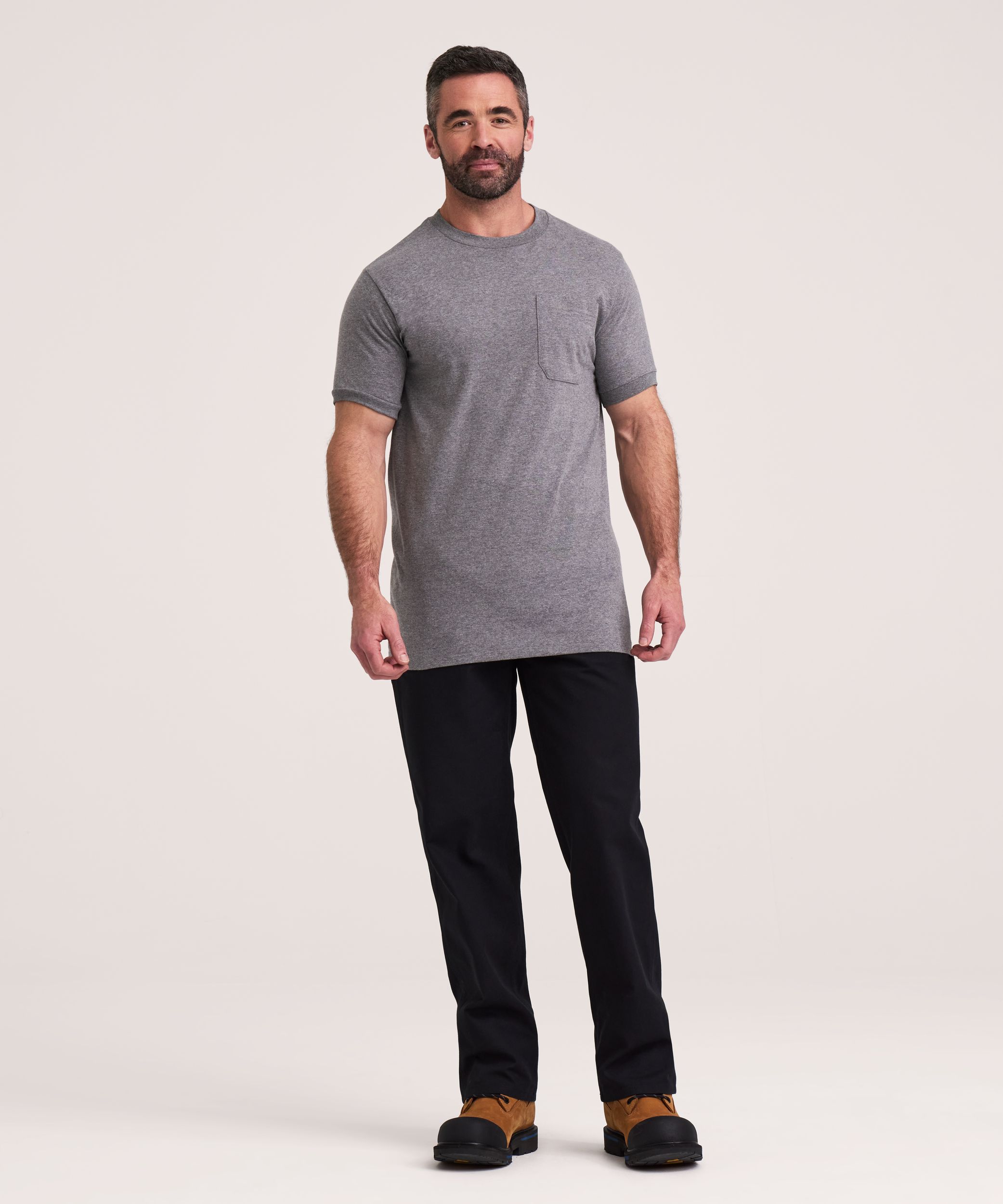 Aggressor Men's Crewneck Short Sleeve Work T-Shirt With FRESHTECH