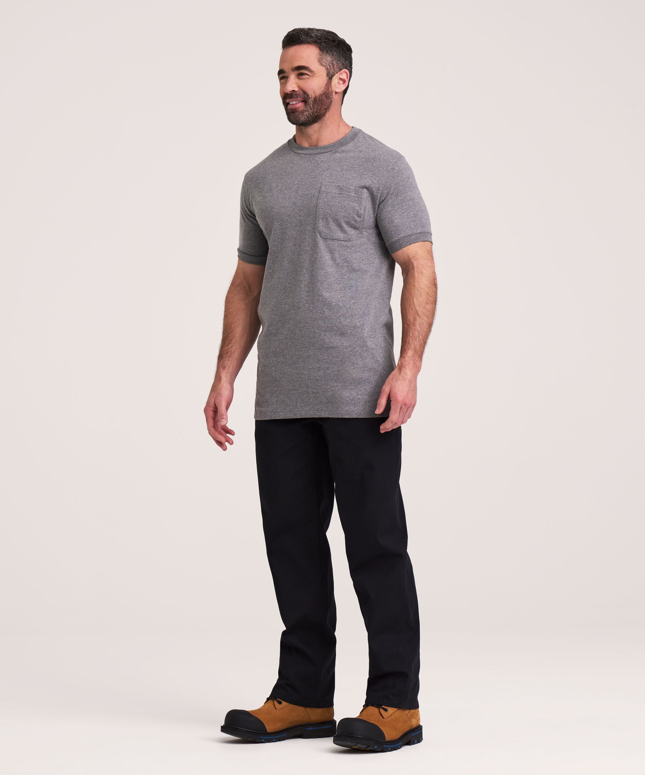 Aggressor Men's Crewneck Short Sleeve Work T-Shirt With FRESHTECH