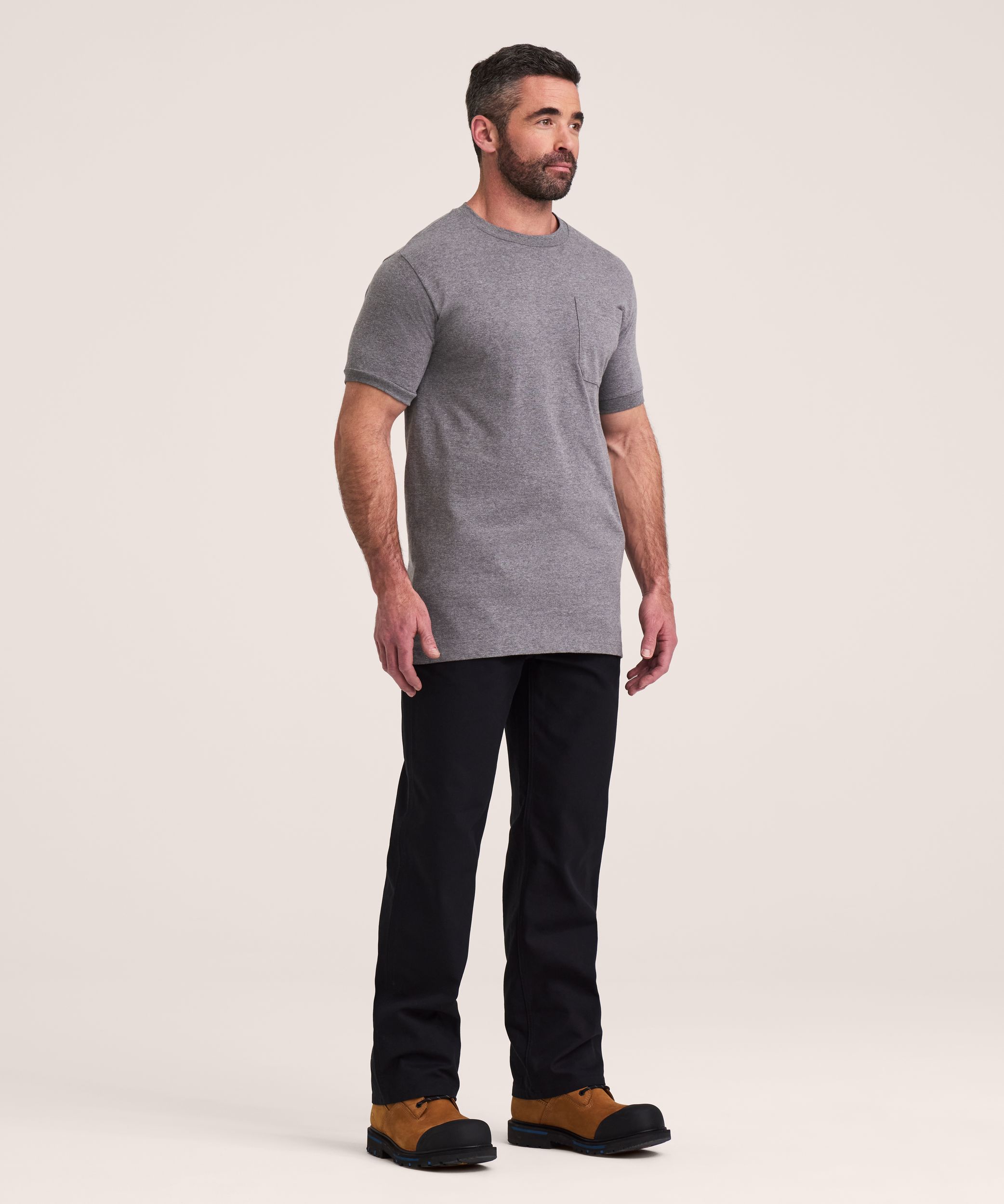 Aggressor Men's Crewneck Short Sleeve Work T-Shirt With FRESHTECH